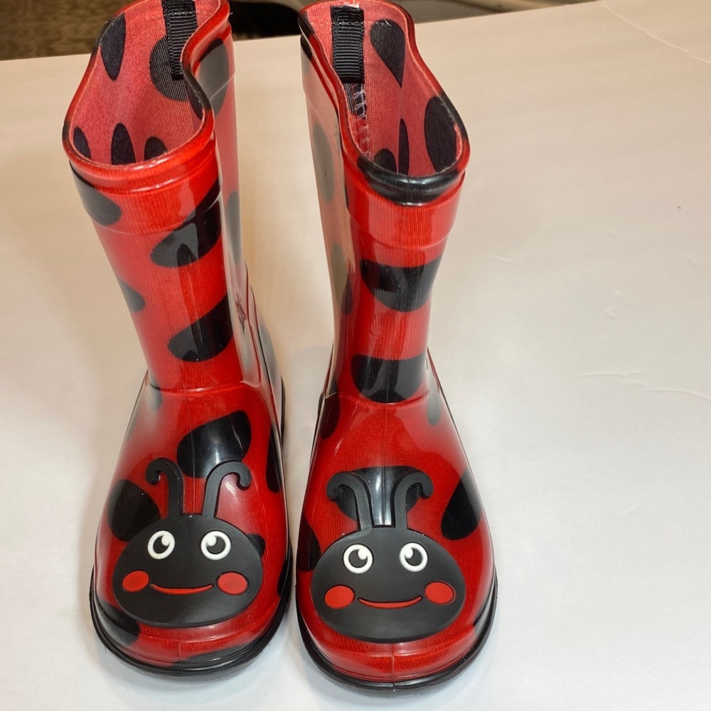 Koala Kids Red Ladybug Rain Boots New